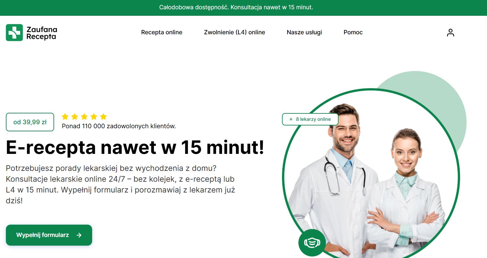 Podgląd portalu Zaufanarecepta.pl